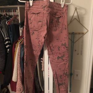Floral skinny jeans